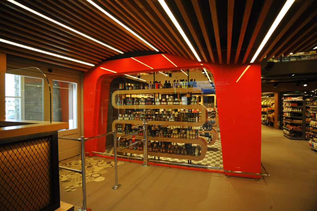 Interior Design of Super Market Flora in Mykonos